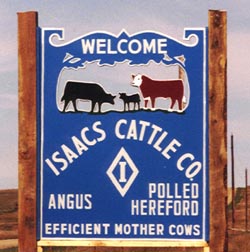 Isaacs Ranch Sign